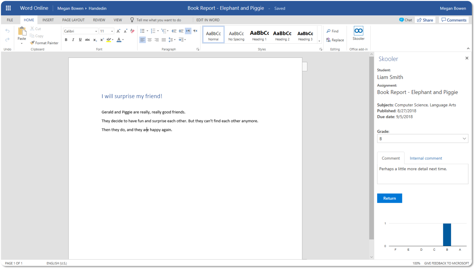 Skooler Grading in Word